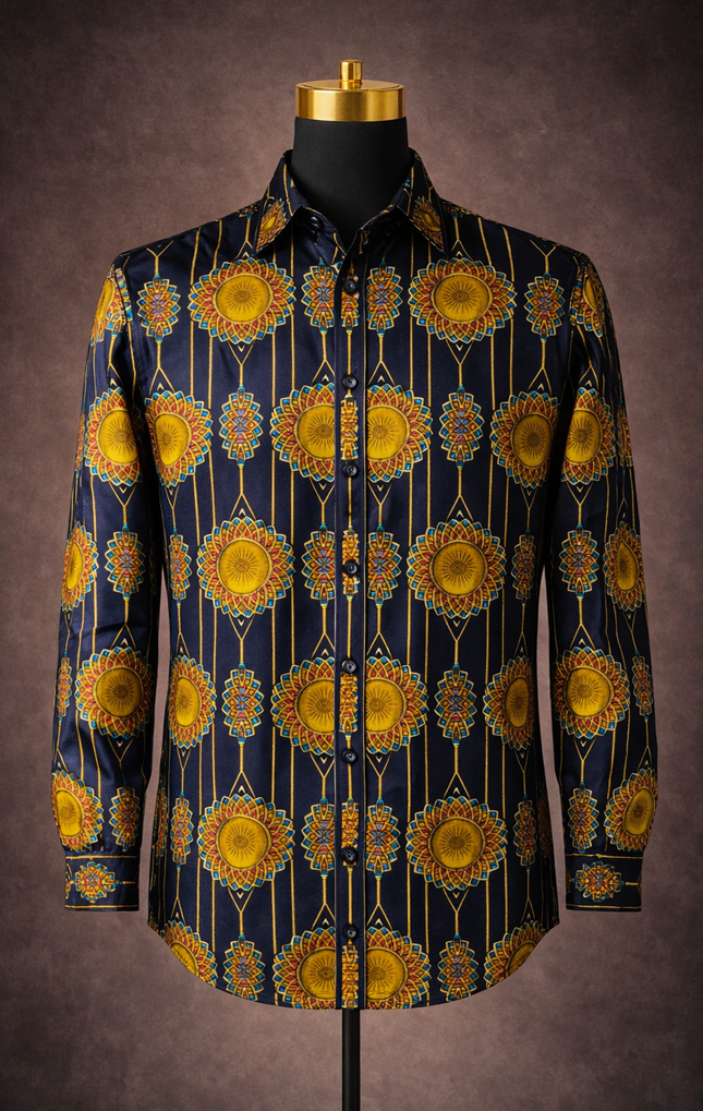 Solar Eclipse Floral Shirt