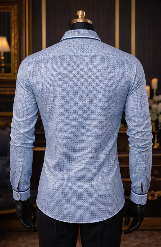 Azure Mosaic Luxe Shirt view 2