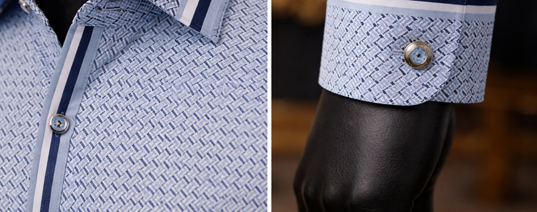 Azure Mosaic Luxe Shirt view 3