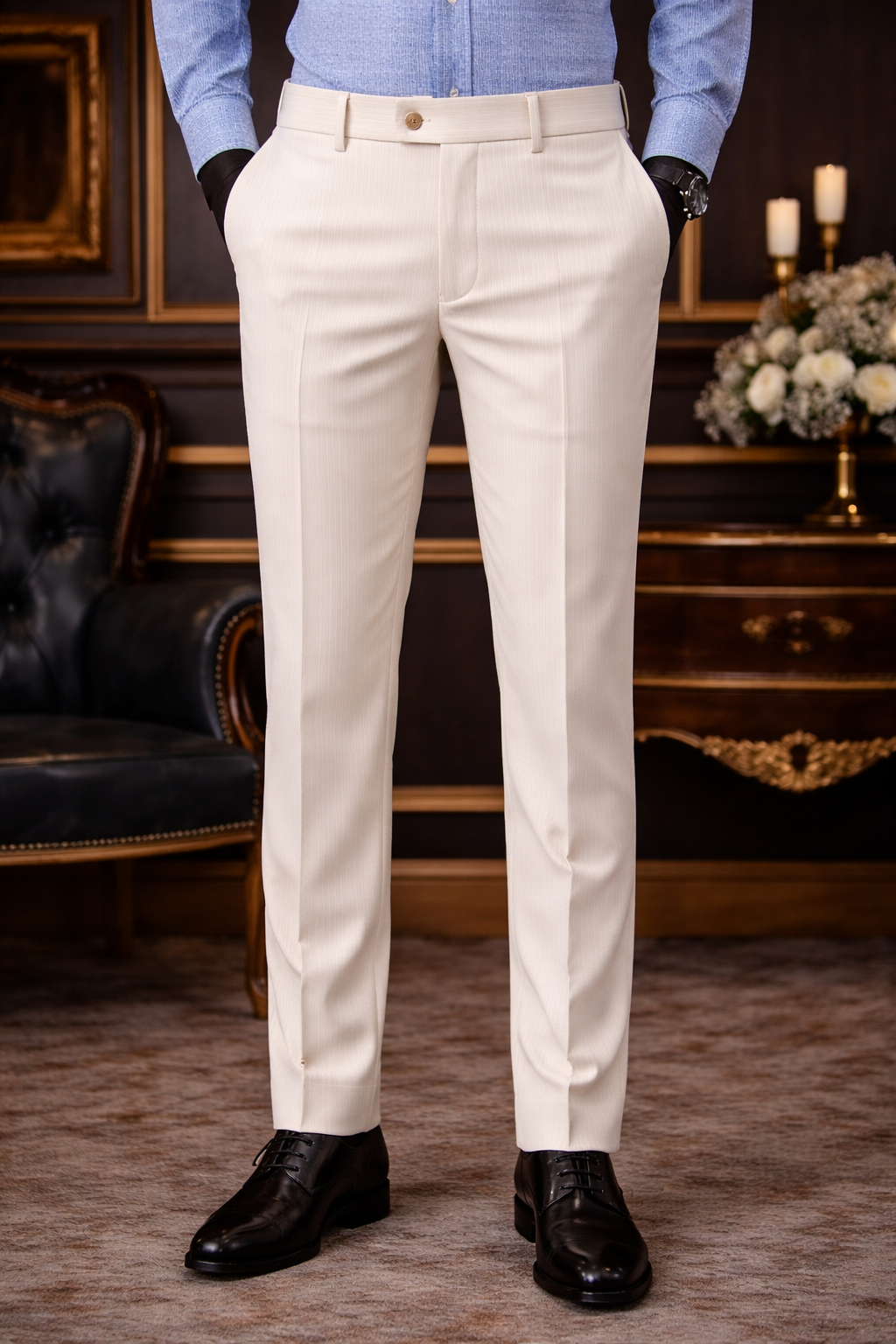 Ivory Sovereign Dress Trouser