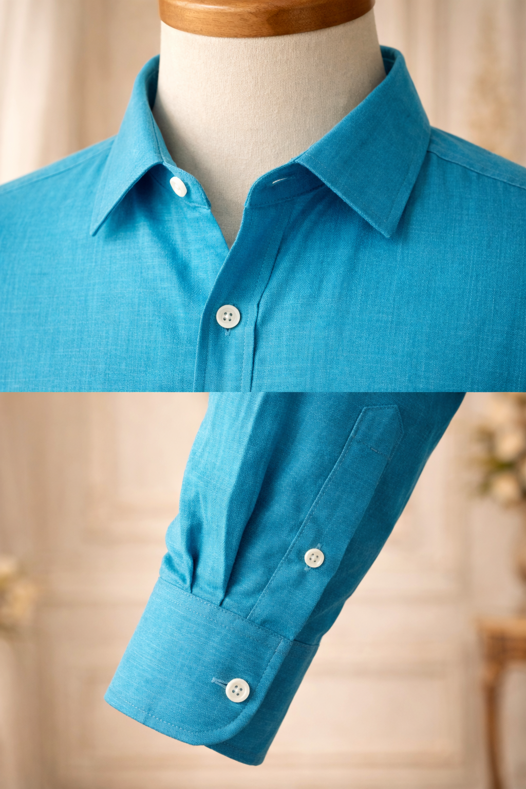 Turquoise Tide Premium Cotton Shirt view 3