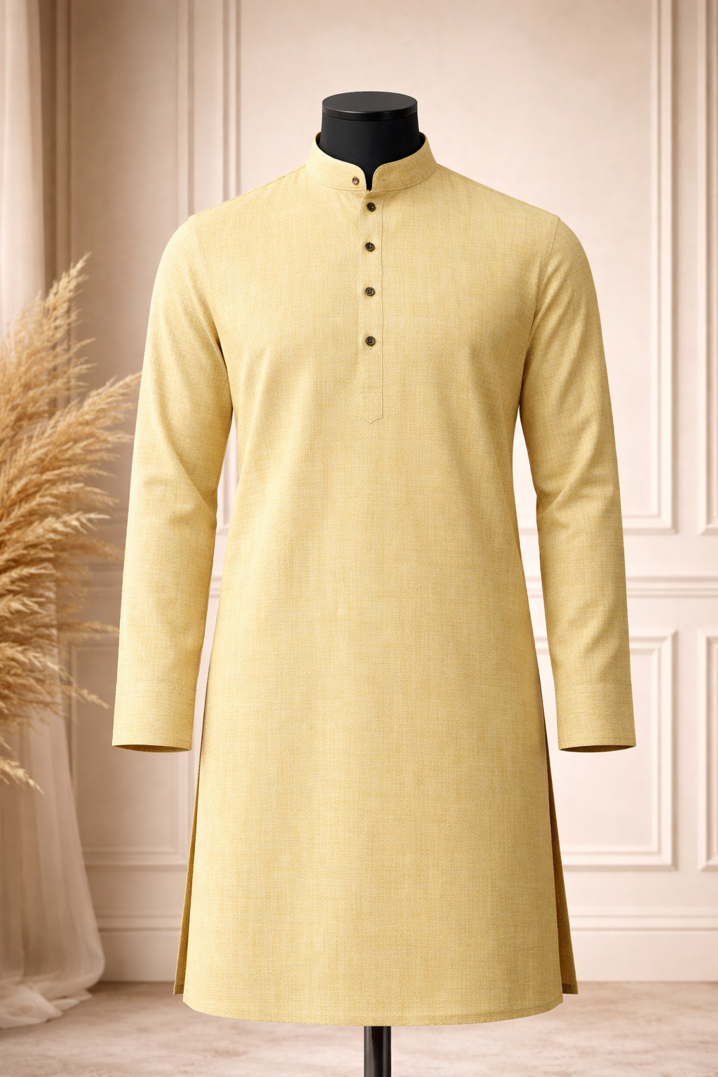 Golden Dawn Textured Premium Kurta