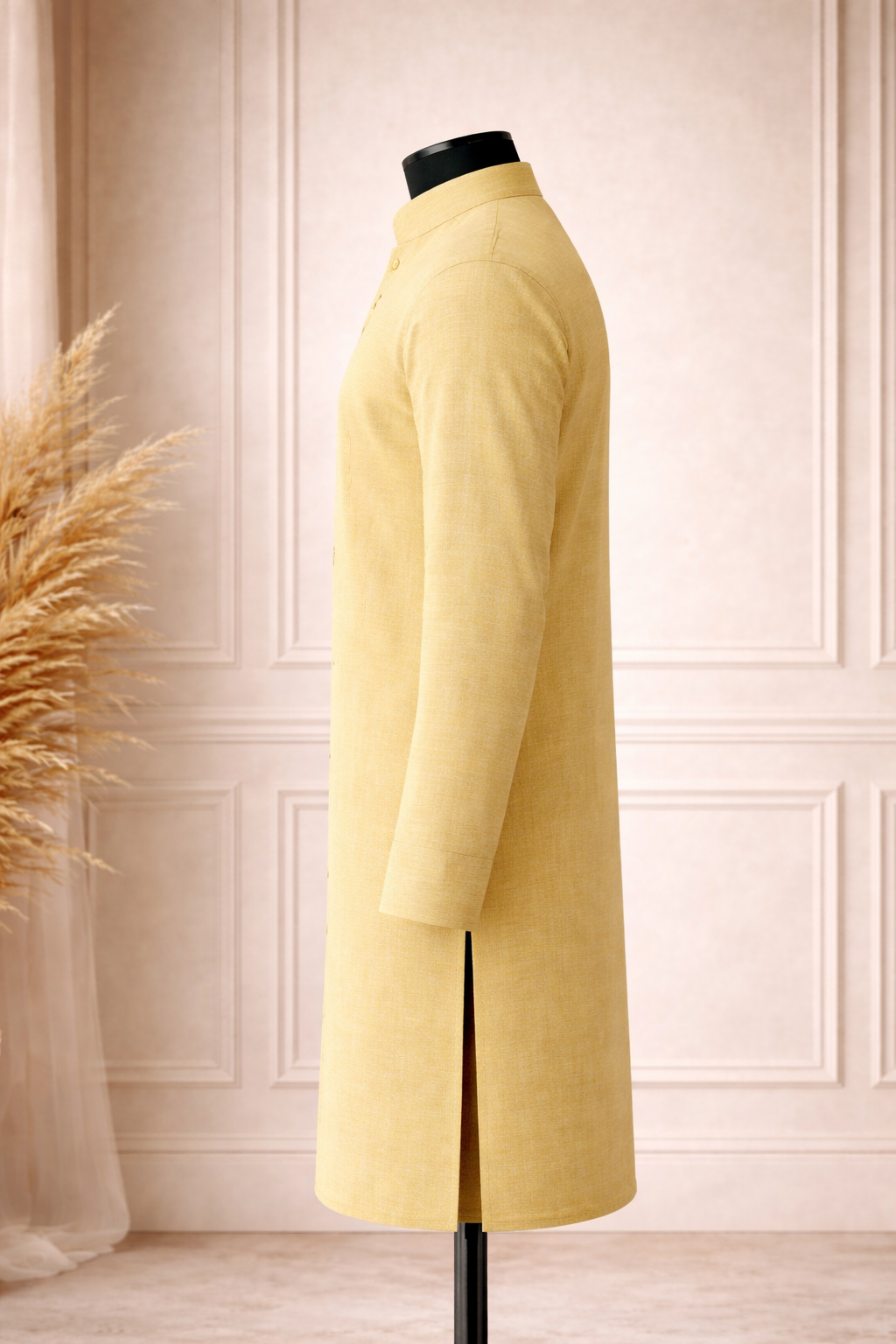 Golden Dawn Textured Premium Kurta view 3