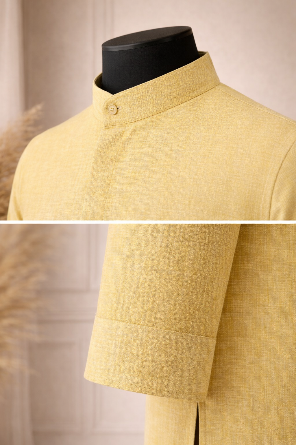 Golden Dawn Textured Premium Kurta view 4