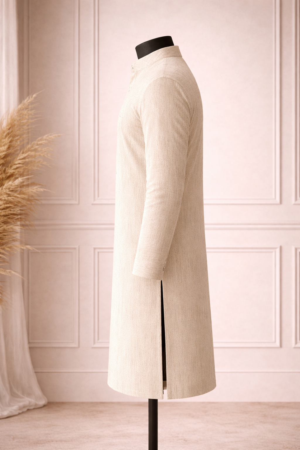 Off-Beige Premium Cotton Kurta view 3