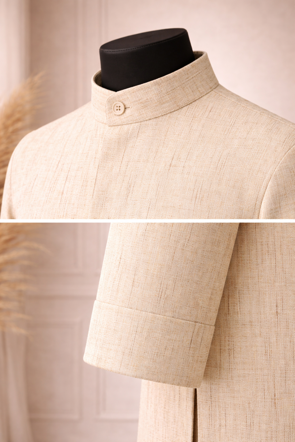 Off-Beige Premium Cotton Kurta view 4