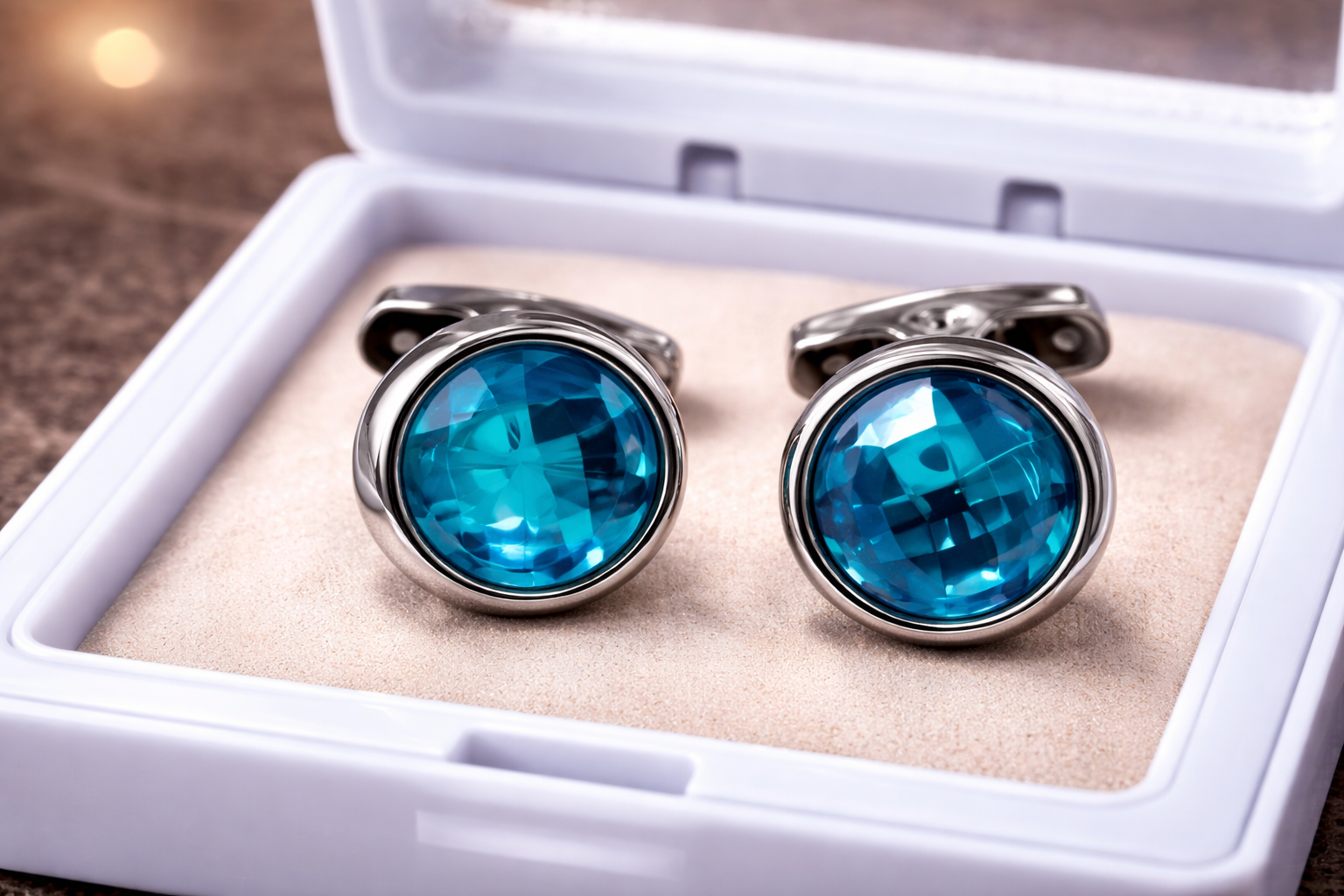 Azure Prism Cufflinks view 2