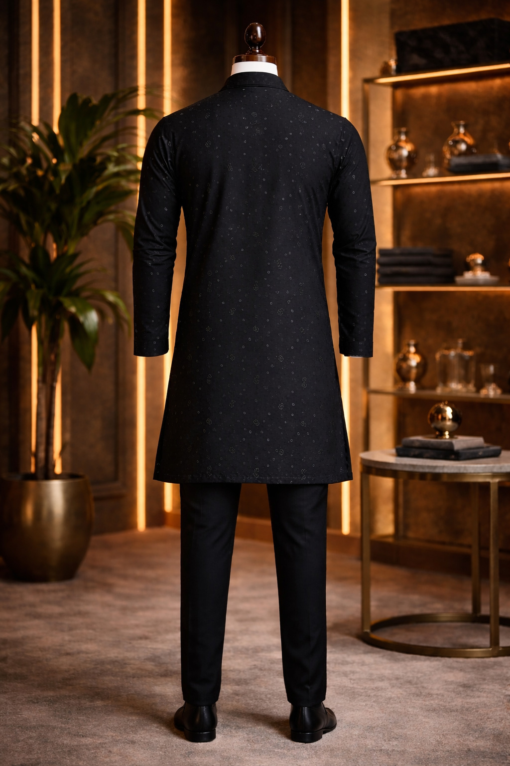 Midnight Orbit Kurta Set view 2