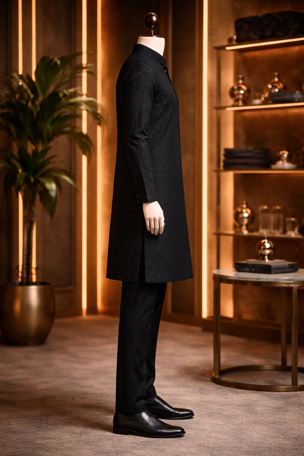 Midnight Orbit Kurta Set view 4