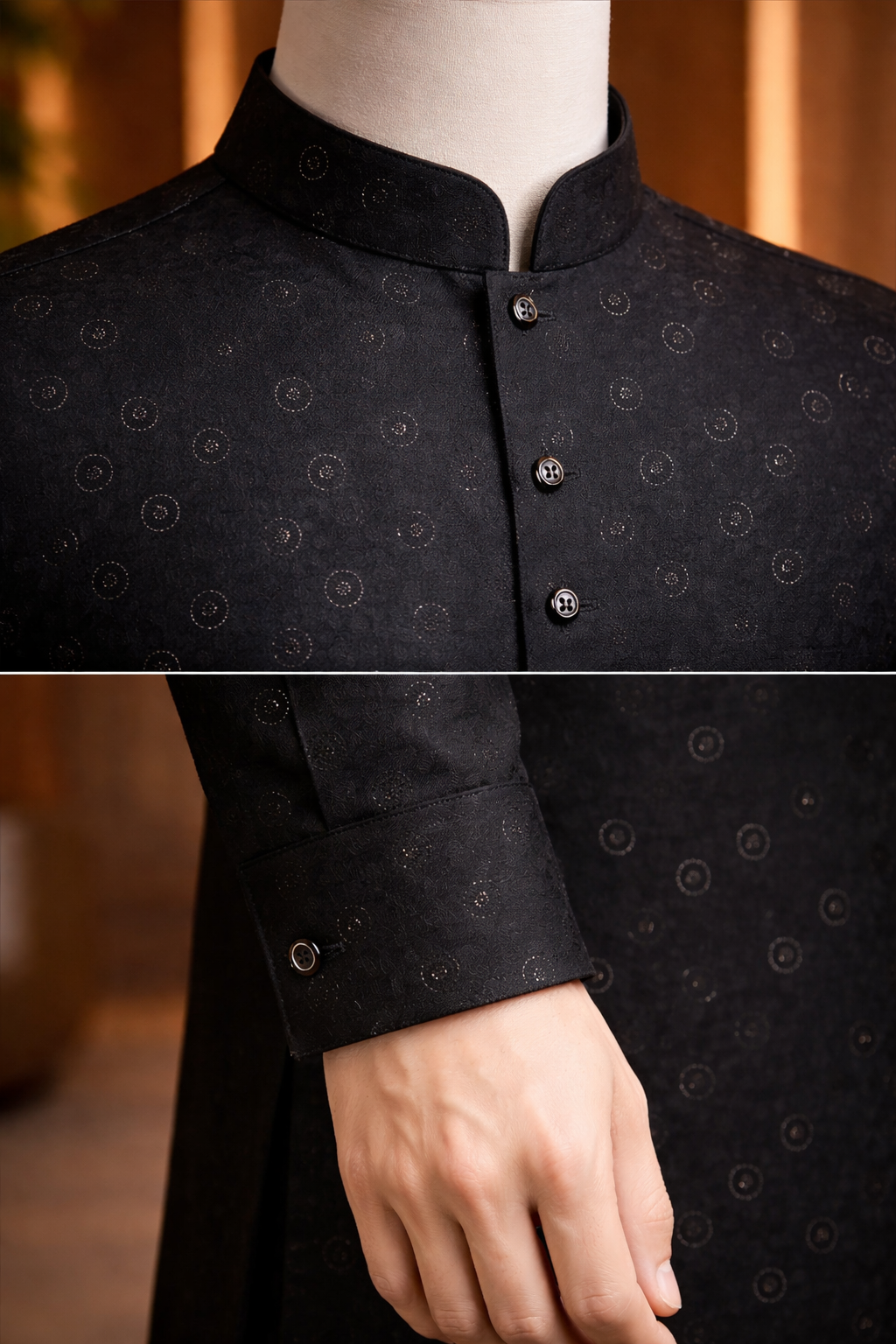 Midnight Orbit Kurta Set view 5