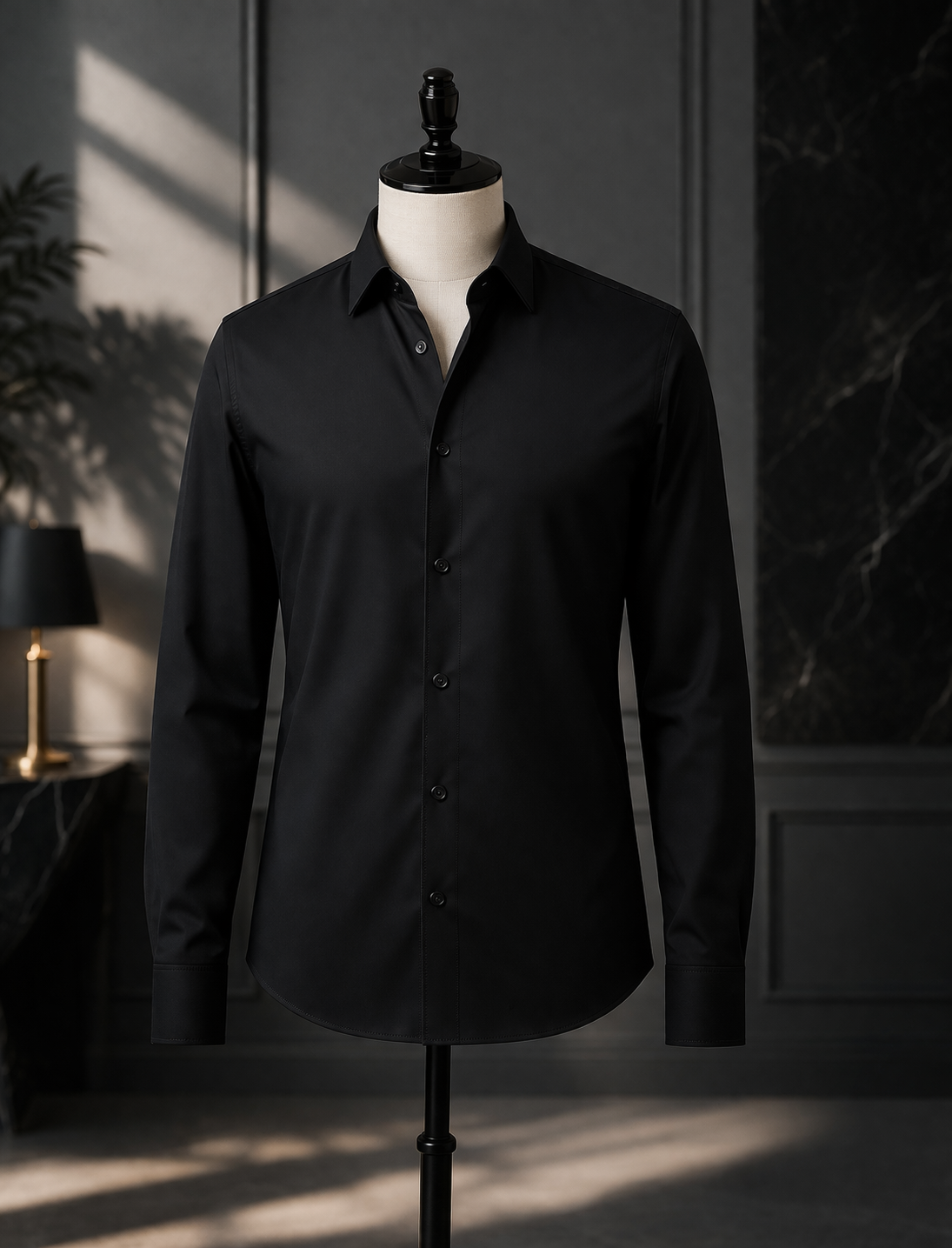 Elegant Black Moody Studio Shirt