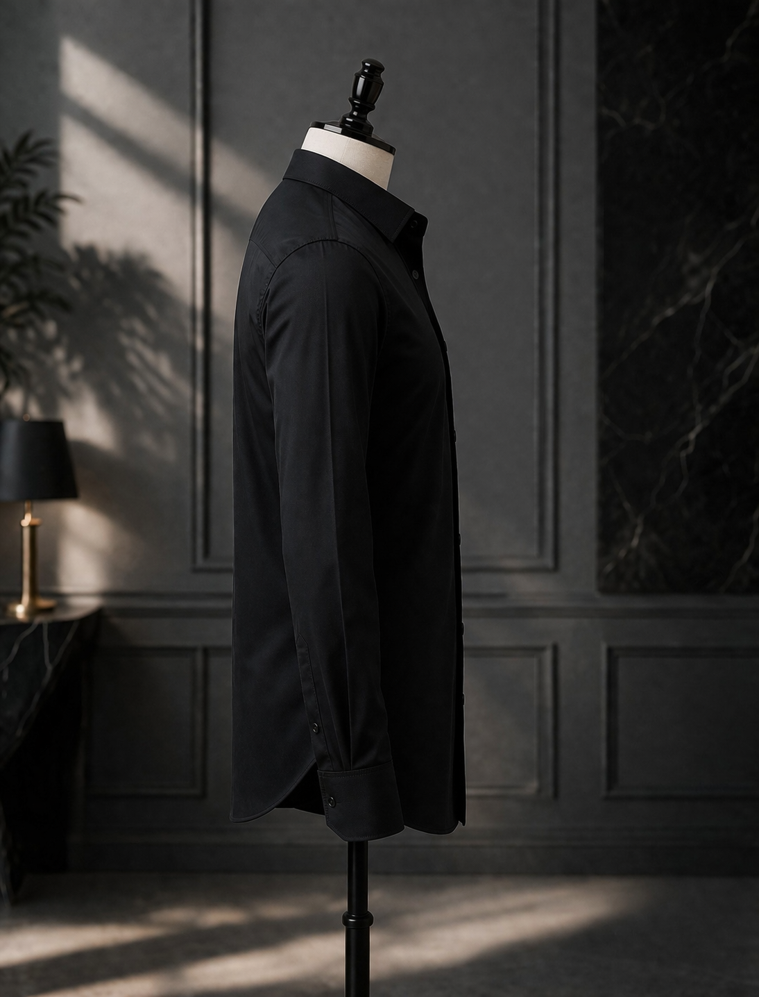 Elegant Black Moody Studio Shirt view 4