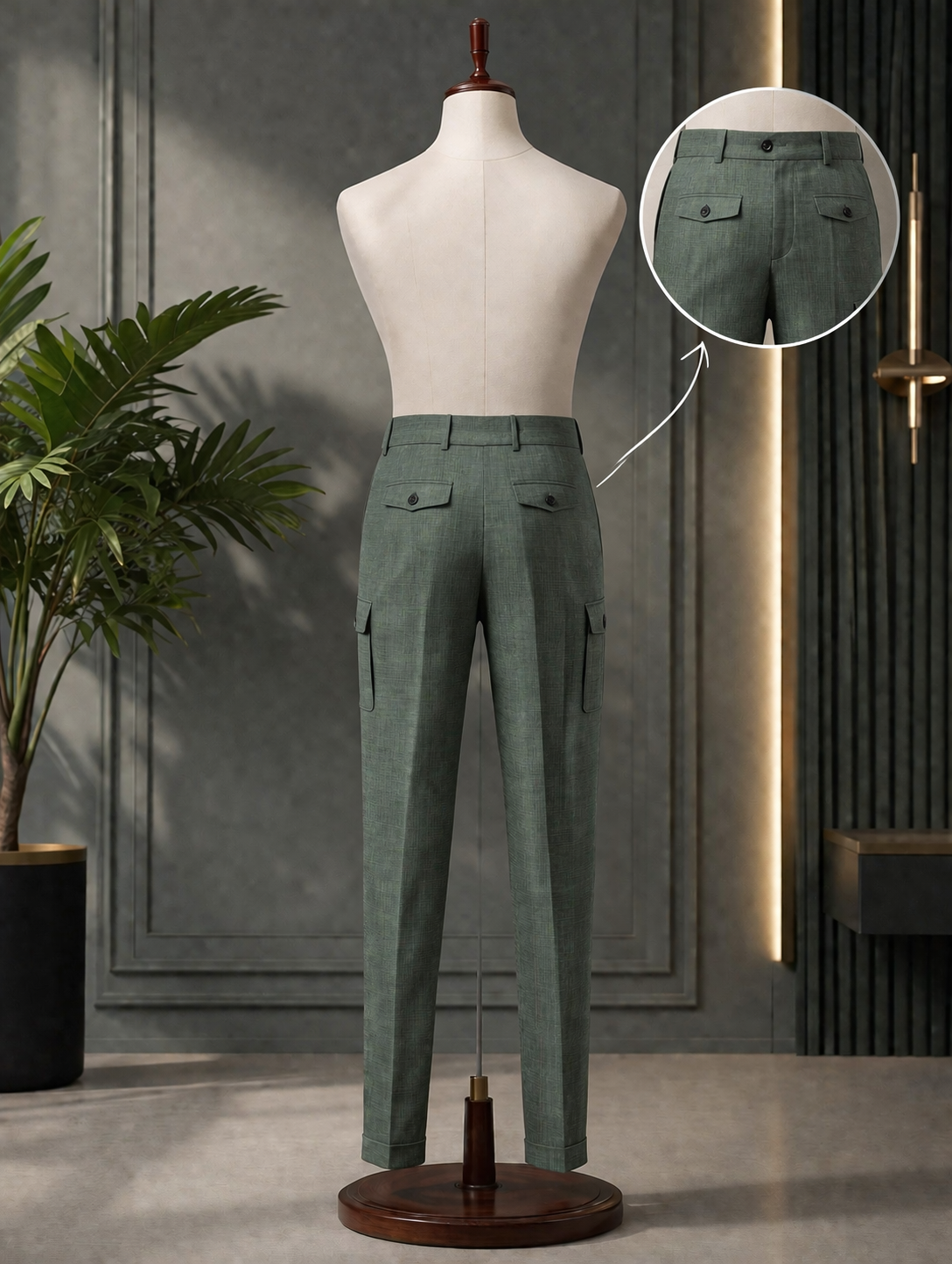 Olive Premium Trouser for Modern Gentleman view 2