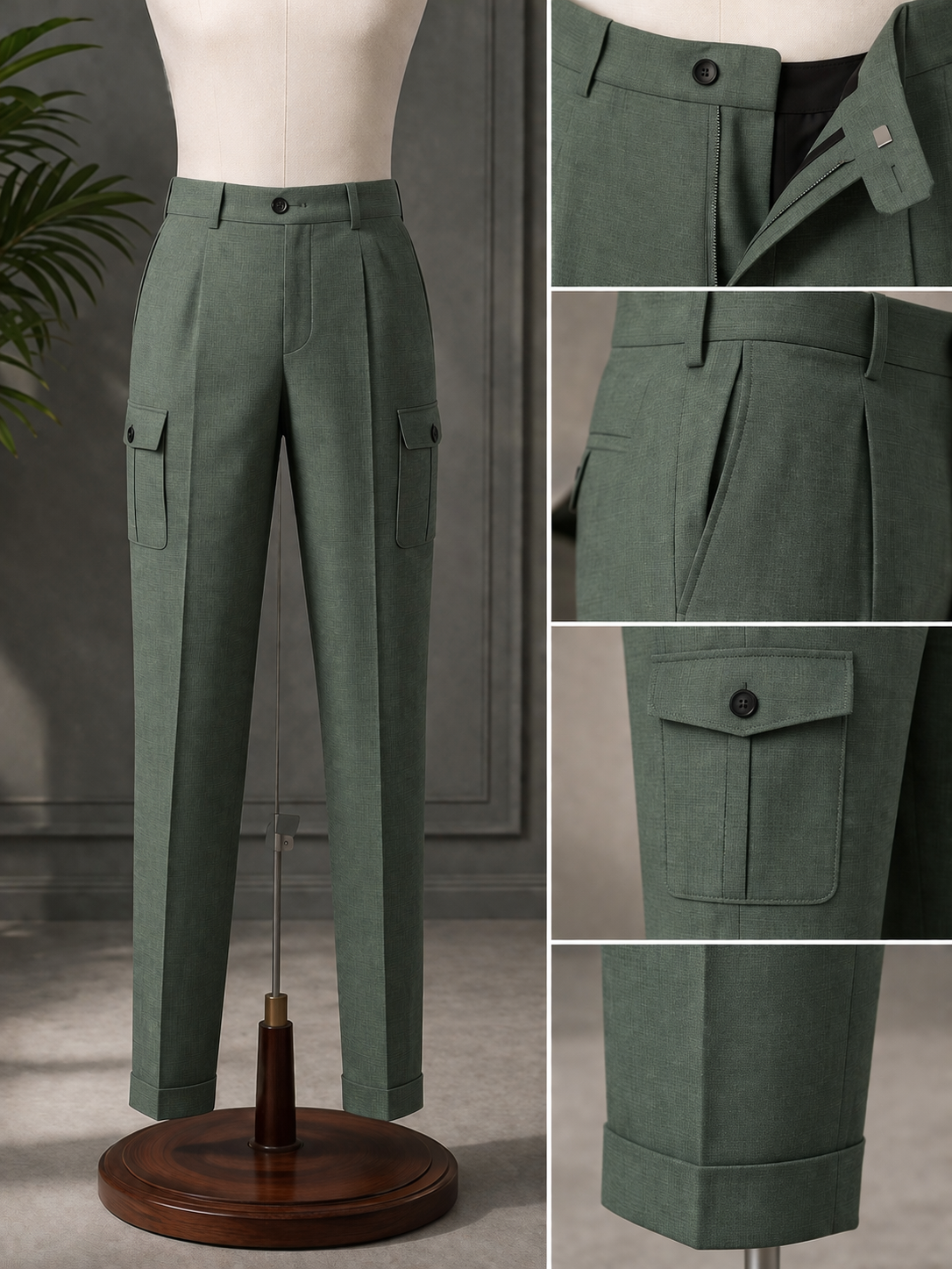 Olive Premium Trouser for Modern Gentleman view 4