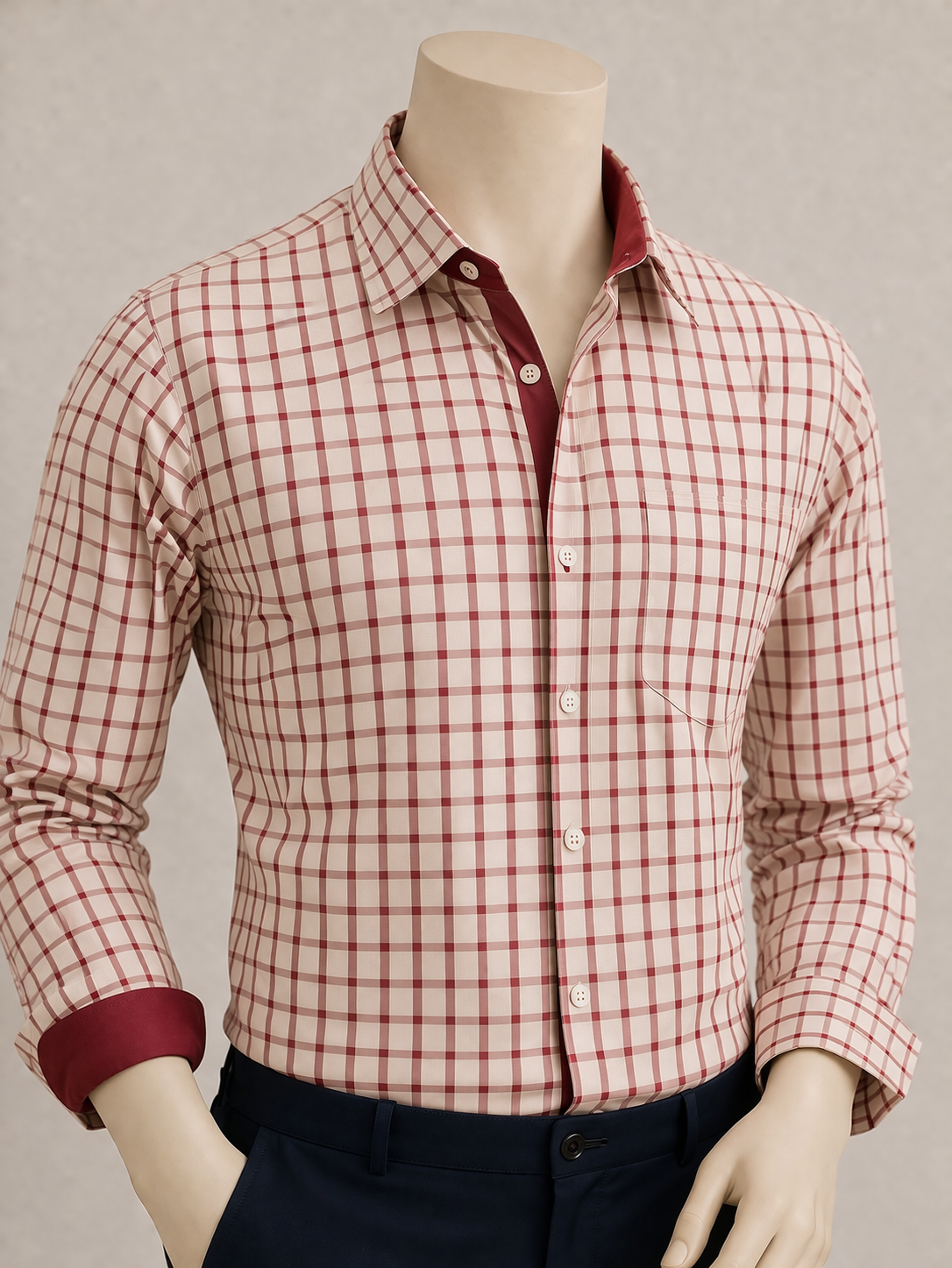 Crimson Check Shirt