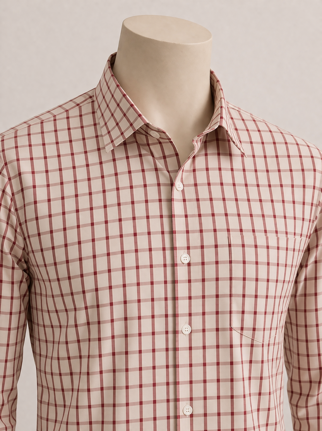Crimson Check Shirt view 2