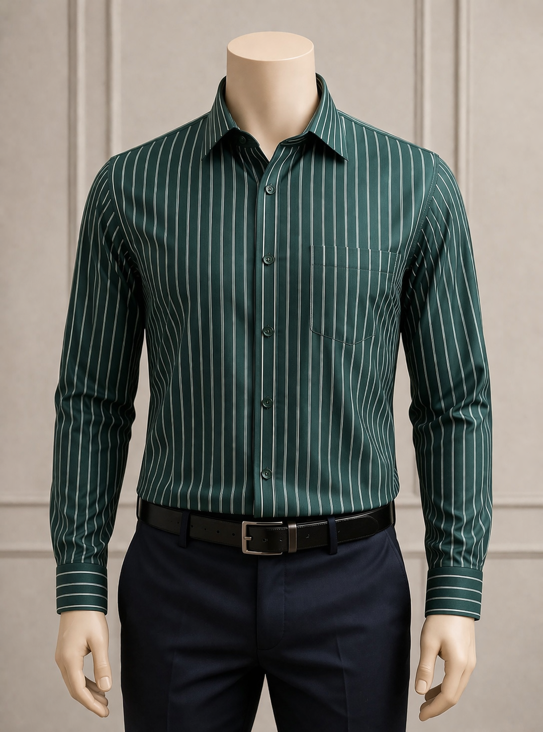 Emerald Luxury Pinstripe Shirt