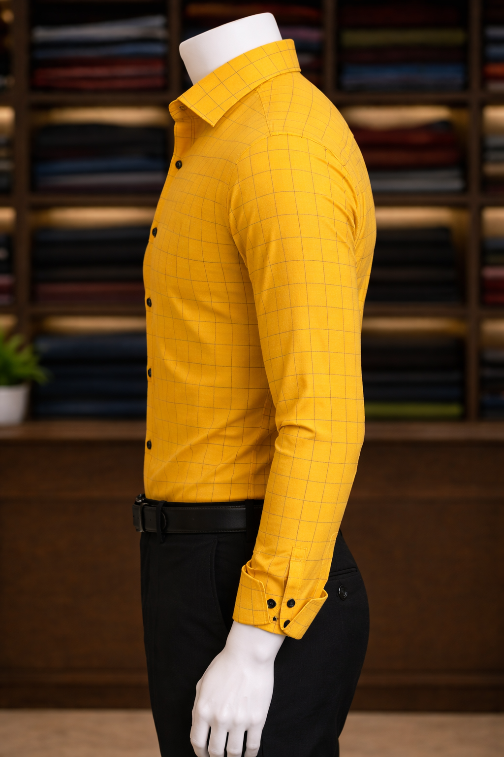 Golden Grid Shirt view 4