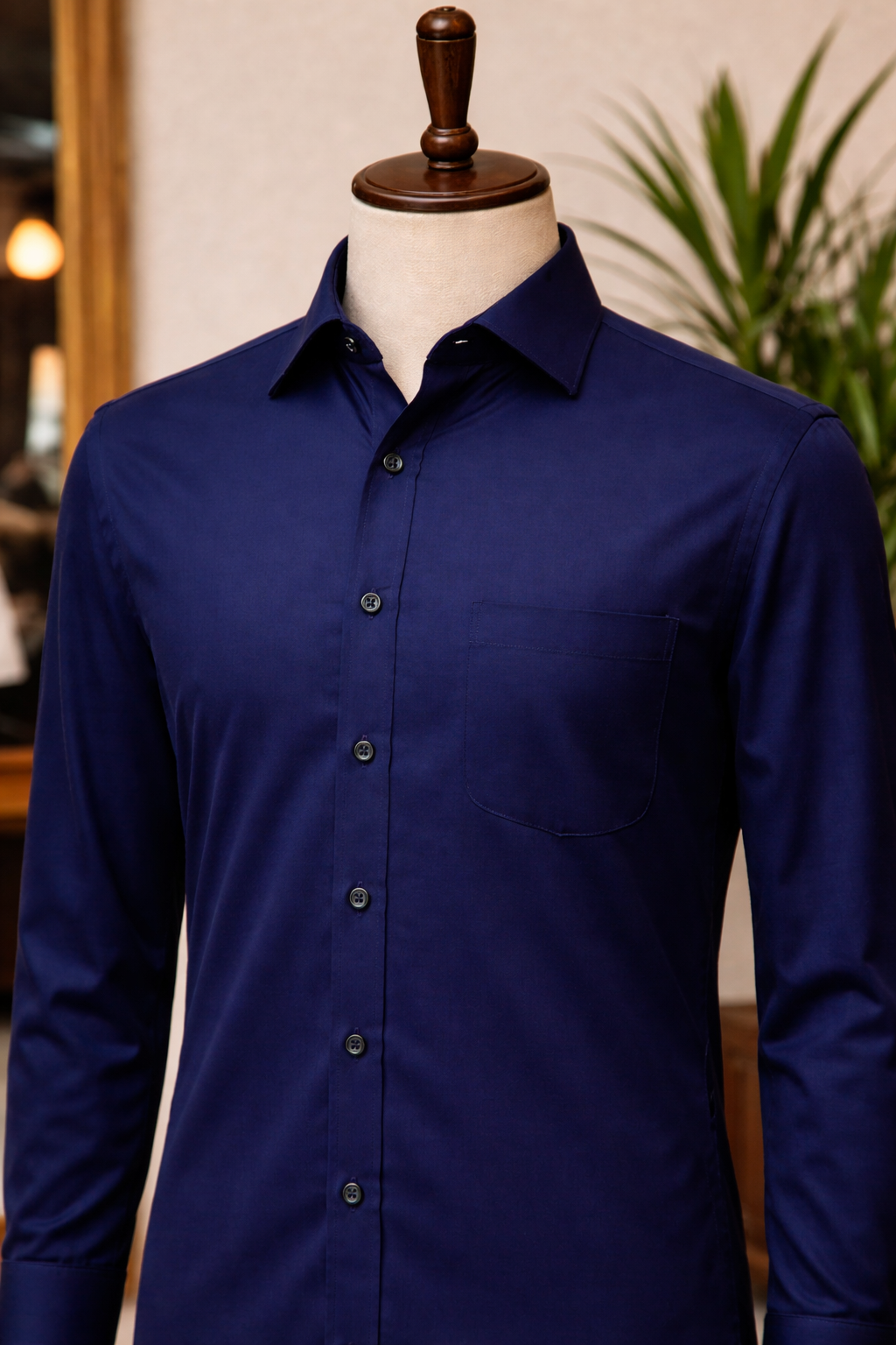 Navy Premium Cotton Shirt