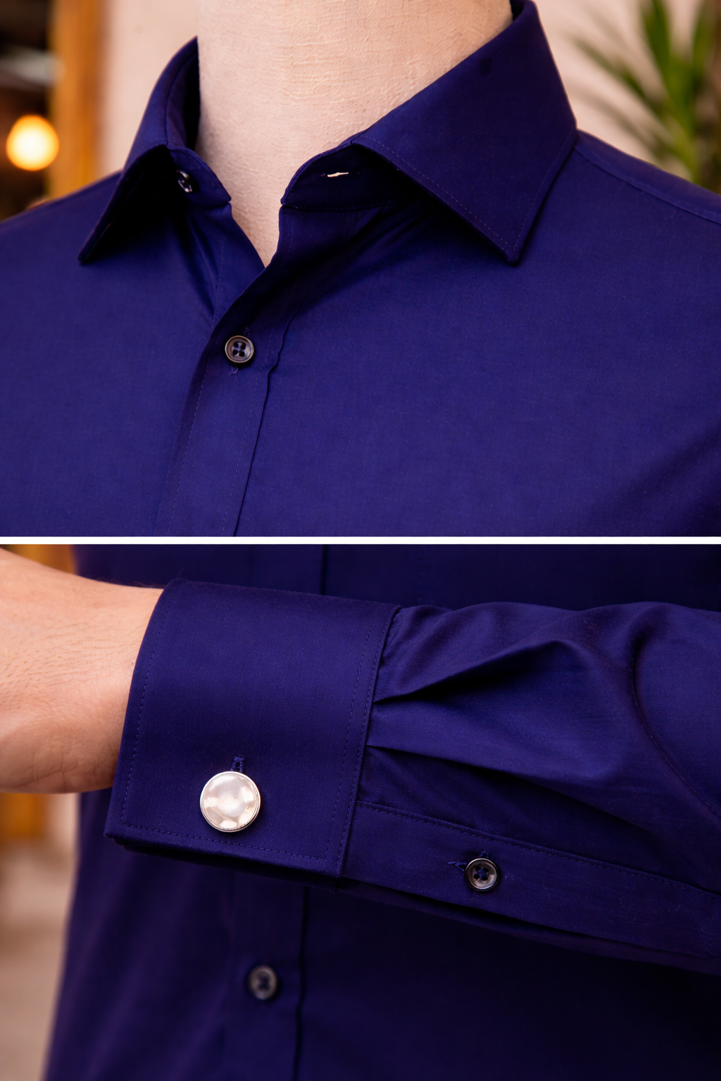 Navy Premium Cotton Shirt view 3
