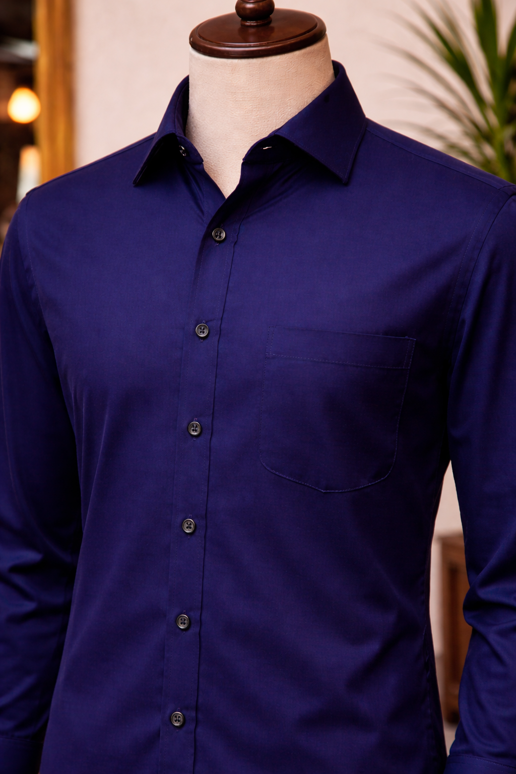 Navy Premium Cotton Shirt view 4