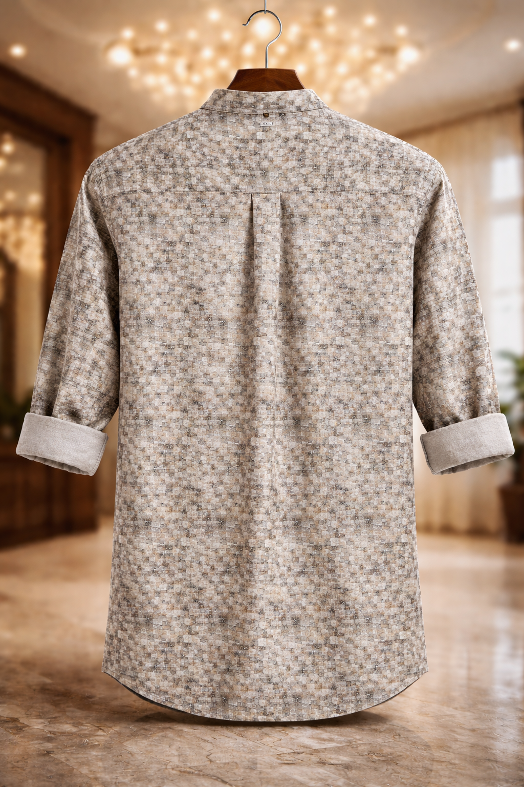 Beige Mosaic Shirt view 2