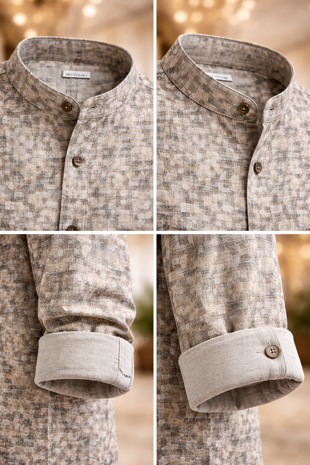 Beige Mosaic Shirt view 4