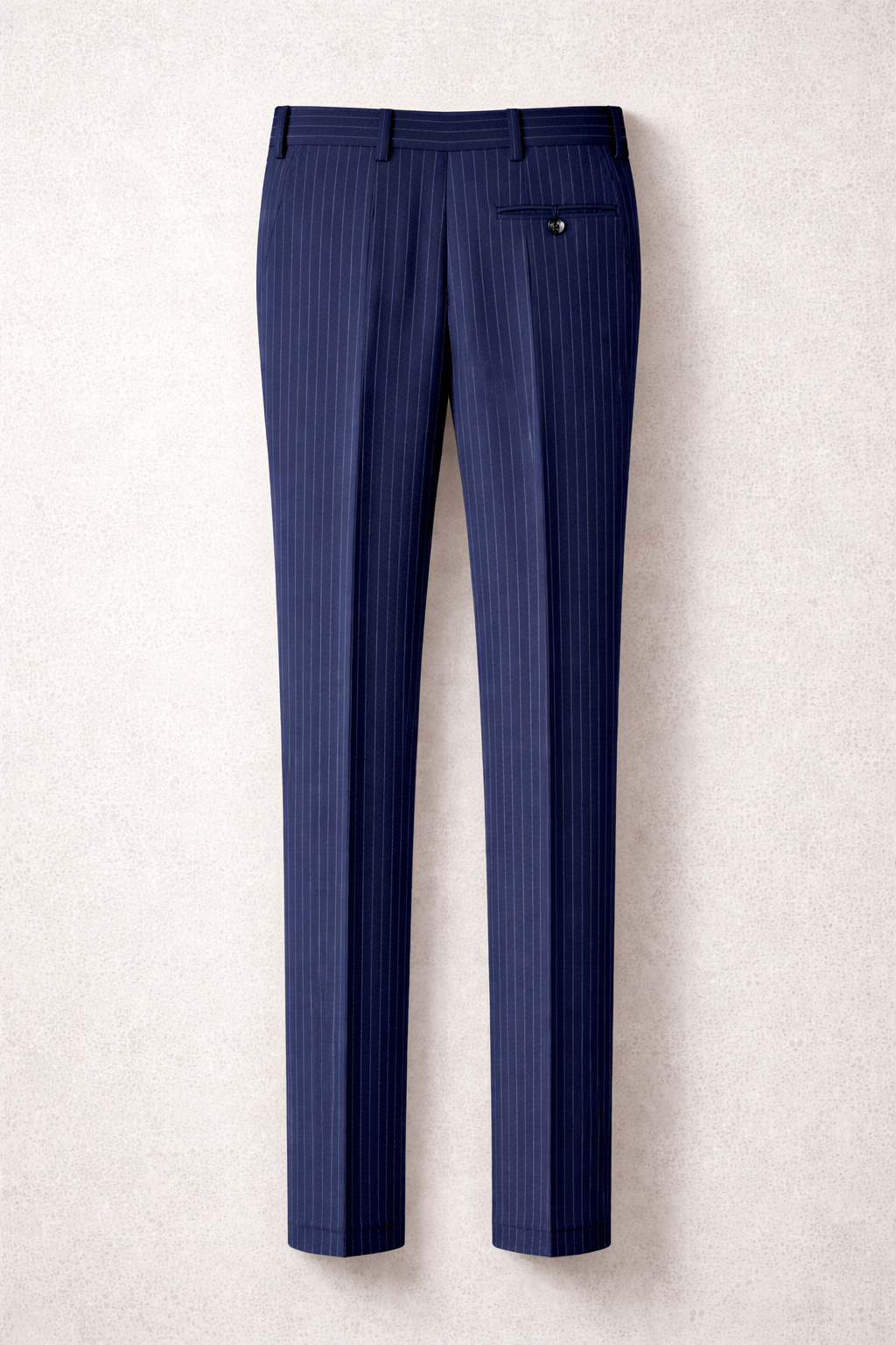 Navy Pinstripe Trousers view 2